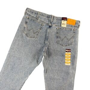 New Wrangler Blues Relaxed Fit Light Wash Jeans Mens‎ 38 (40x30) Cowboy Rodeo